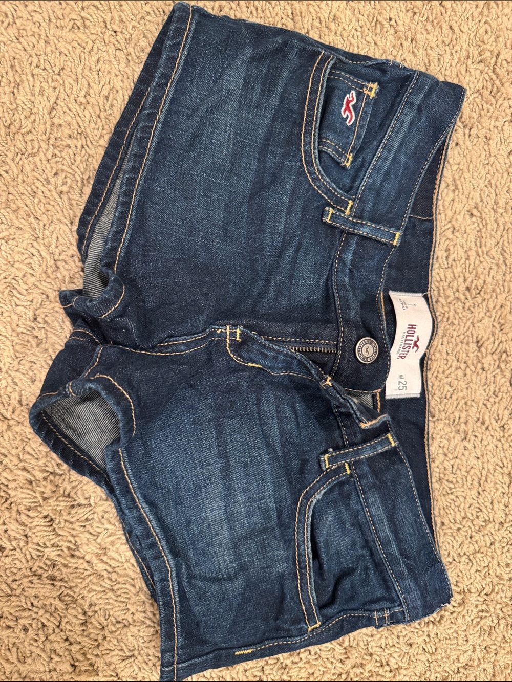 Hollister Dark Blue Denim Ankle & Cropped Shorts